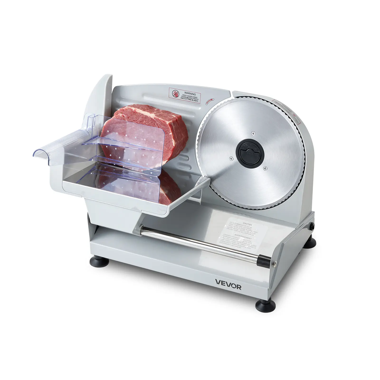 【Summerfinds】VEVOR Meat Slicer, 7.5" Electric Deli Slicer with SUS420 Blade & 0-0.6" Adjustable Thickness, 200W Home Food-Slicer for Frozen Meat, Ham, Baguett, Steak, UL Approved
