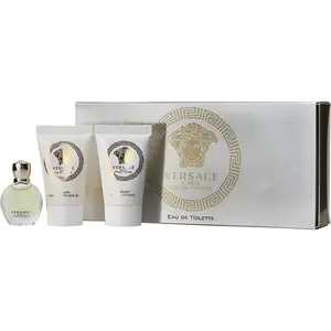 Versace Eros for Women 3 Pc Mini Gift Set (0.8 Ounce Shower Gel + 0.17 Ounce Eau de Parfum Mini + 0.8 Ounce Body Lotion)