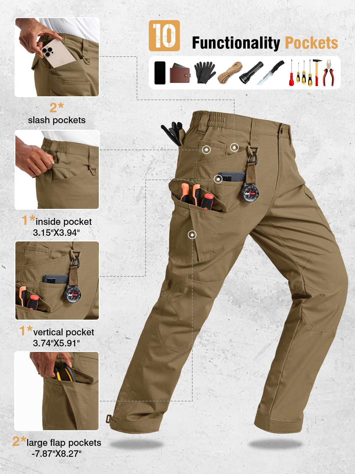 GOPUNE Men's Tactical Work Pants Multi-Pocket Water Resistant Cargo Pants Ripstop Hiking Military Construction Outdoor Pants 10 Pockets #SpringFresh GOPUNE Men's Tactical Work Pants Multi-Pocket Water Resistant Cargo Pants Ripstop Hiking Military Construction Outdoor Pants 10 Pockets #SpringFresh