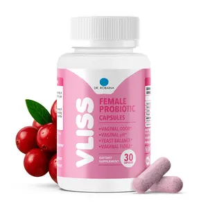 Vliss Vaginal Probiotics for Women - pH Balance & Odor Control - 5B CFU, Cranberry & Pineapple - 30 Vegan Capsules