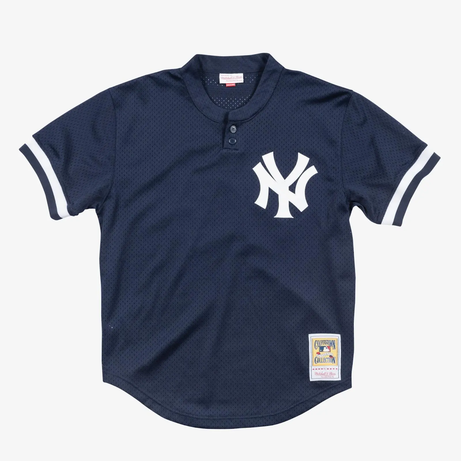 Mitchell & Ness New York Yankees Derek Jeter 1995 Navy Authentic Baseball Batting Practice Jersey, Short Sleeve, Regular Fit, Graphic Design