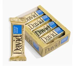 David High Protein Bars No Sugar - Sugar Free Protein Bars, Low Carb, Gluten Free - 28g of Protein, 150 Calories - David Bar On-The-Go Snack - Chocolate Chip Cookie Dough Flavor, Pack of 12