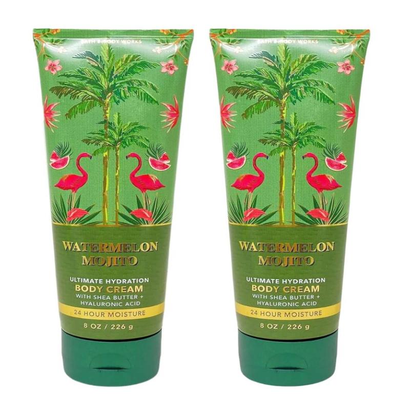 HOT - Bath & Body Works Ultimate Hydration Body Cream Pack of 2 (Watermelon Mojito),8.0 fluid_ounces