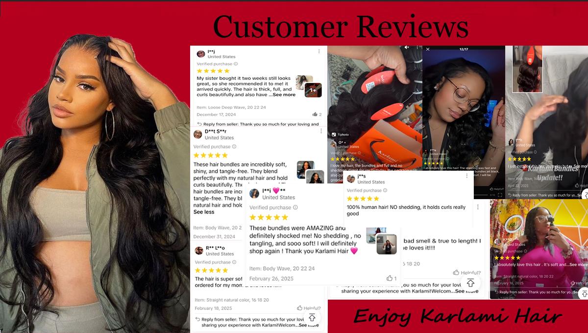 Karlami Loose Deep Wave 3/4  Bundles Human Hair Body Wave 12A Unprocessed Brazilian Virgin Hair Straight Bundles Human Hair Deep Wave Burmese Curly Bundles  with 5x5 Closure Human Hair Bundles for Women Natural Black Tangle Free