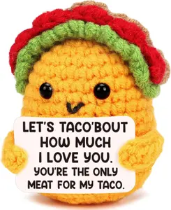 Valentines Gifts for Her Him Boyfriend I Love You Birthday Anniversary Small Gifts for Men Women Wife Husband Stocking Stuffers Valentines Day Decoration Wedding Gift Ideas for Couples Girlfriend Let's Taco'bout How Much I Love You