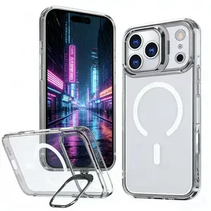 for iPhone 17 pro/17 Pro Max Case with Privacy Lens Bracket,Magnetic Shockproof Protective Phone Cover