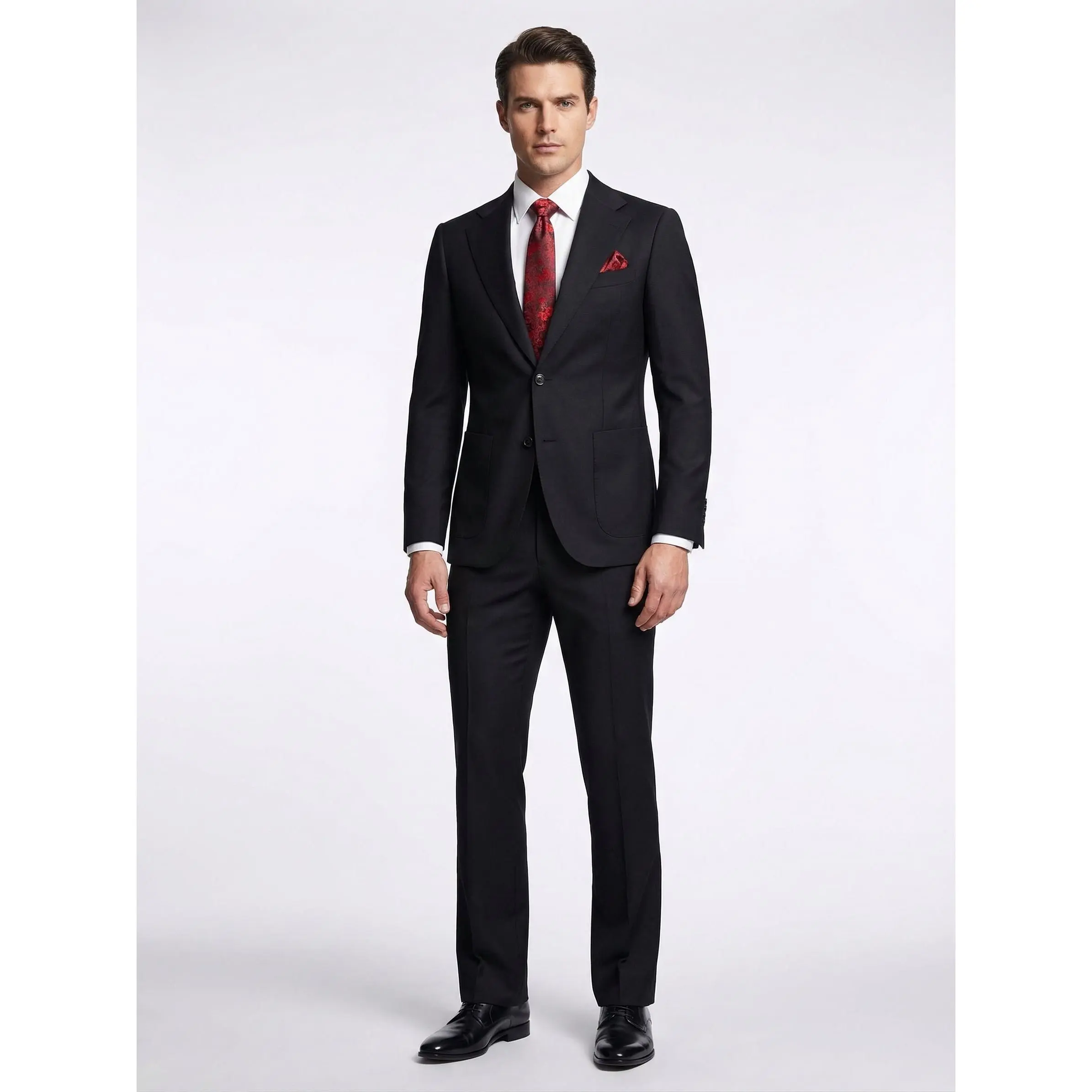 Black Bootcut Slim Fit Suit