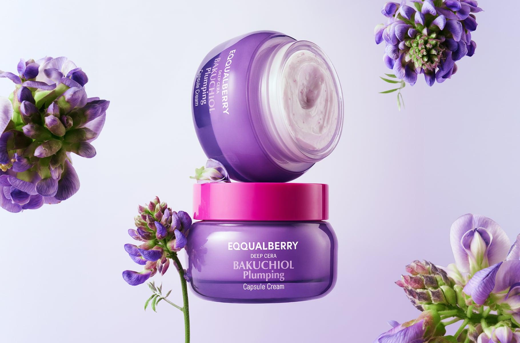 Bakuchiol Plumping Capsule Cream 2Pcs – Retinol Alternative Moisturizer for Firming and Pore Care with 99% Pure Bakuchiol, 5 Types of Collagen & Ceramide Complex, 1.69 fl.oz / 50ml