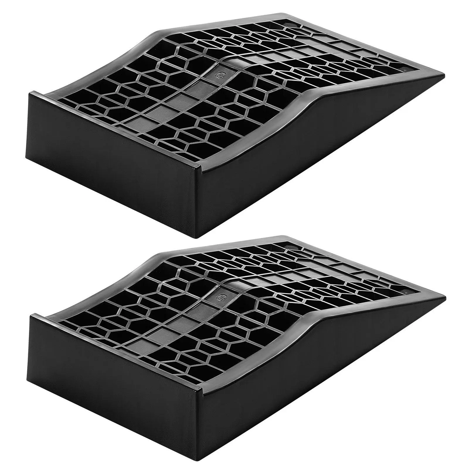 【summerfinds】VEVOR 2 PCS Car Ramps - 20000 lbs GVW Capacity, 5000 lbs Per Unit, 2.6 in Lift Height, Compact Short Curved Heavy Duty for Low Chassis Vehicles, Tools and Gadgets for Home Garage Oil Changes, 5,000 Lbs