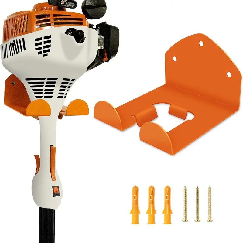 Garage Organizer Wall Hanger, Heavy-Duty Steel Weed Trimmer Wall Rack, Yard Tool, RackGarden Tool Rack for Grass Trimmer, Hedge Trimmer
