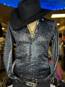 Men's Geometric Modern Fit Shirt