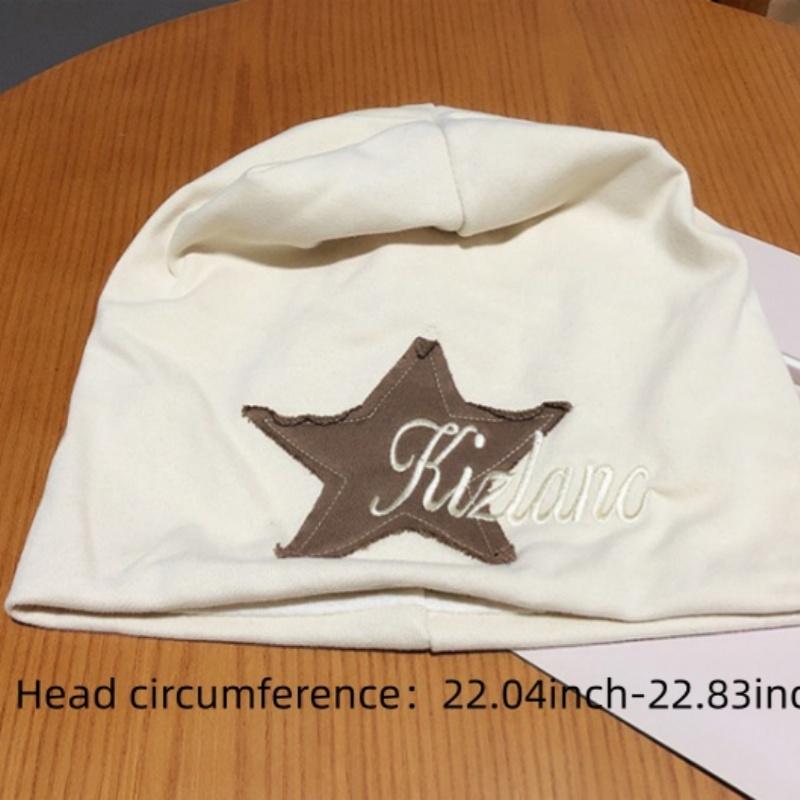 Trendy Y2K Slouch Hat Star Beanie Hat Grunge Accessories Winter Warm Cap Retro Design Knit Beanie for Women Men Valentine‘s gift