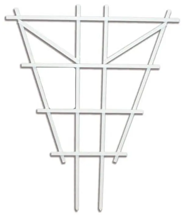 Heartland Home & Garden 84300 White Painted Wood Espalier Trellis - 4x3 ft Size, Double Stapled, Outdoor Garden Accessories, Vines Supports, 4X3 Feet Size