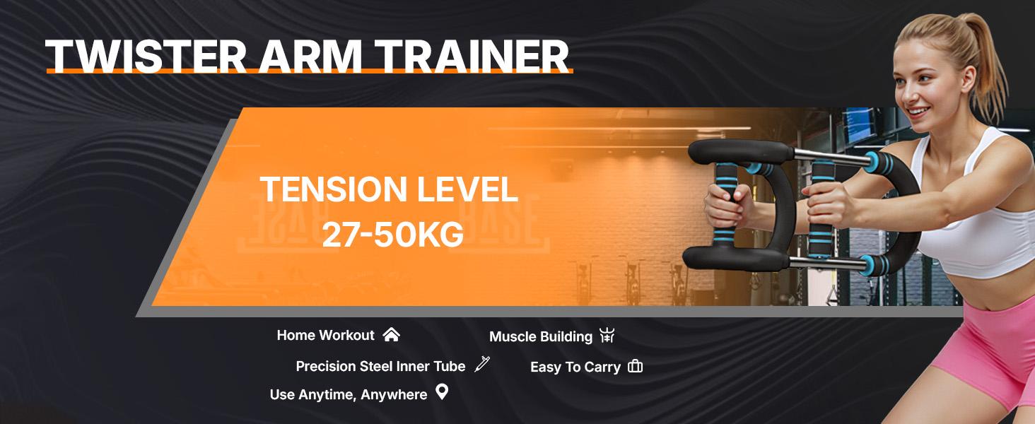 MERACH Adjustable Power Twister Bar for Men - Portable Upper Body Workout Machine with Tension Levels 60-110 lbs for Home Gym Fitness Training TikTokShopBlackFriday