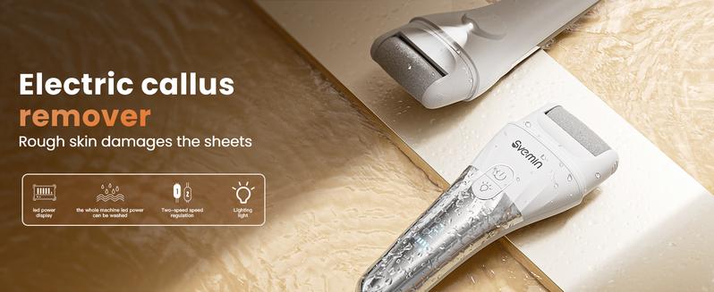 ElectricFoot Callus Remover, RechargeablePortable Electronic Foot File PedicureSet, Waterproof Foot Scrub File,Professional Pedicure Tools, ldeal Giftfor Summer Foot Dead Skin Care, 3Rollers