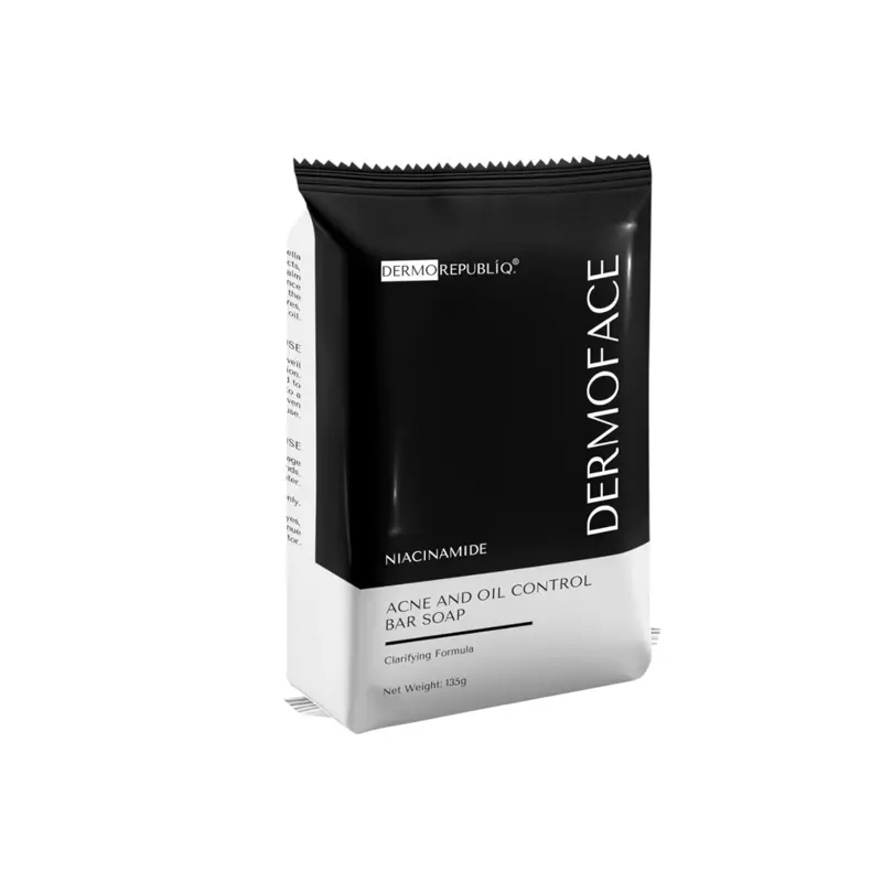 DERMOREPUBLIQ Niacinamide Clarifying Face Bar Soap – Oil Control & Pore Minimizing Facial Cleanser with Centella Asiatica & Witch Hazel Extract – Gentle Unscented Bar for Clear, Balanced Skin, 135g
