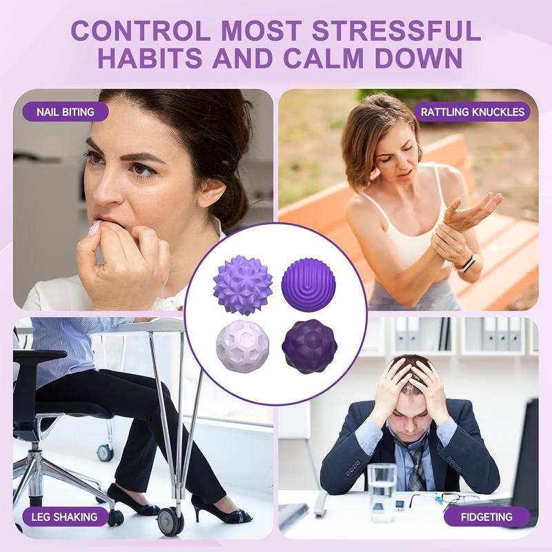 Magnetic Sensory Ball Fidget Toys for Adults&Teens, 8pcs Sensory Attraction Stress Balls with Silicone Shell to Calm Restless Hands Anxious Mind, Desk Stress Magnetic Fidget Balls for Anxiety Relief,Autism and ADHD Classroom Office