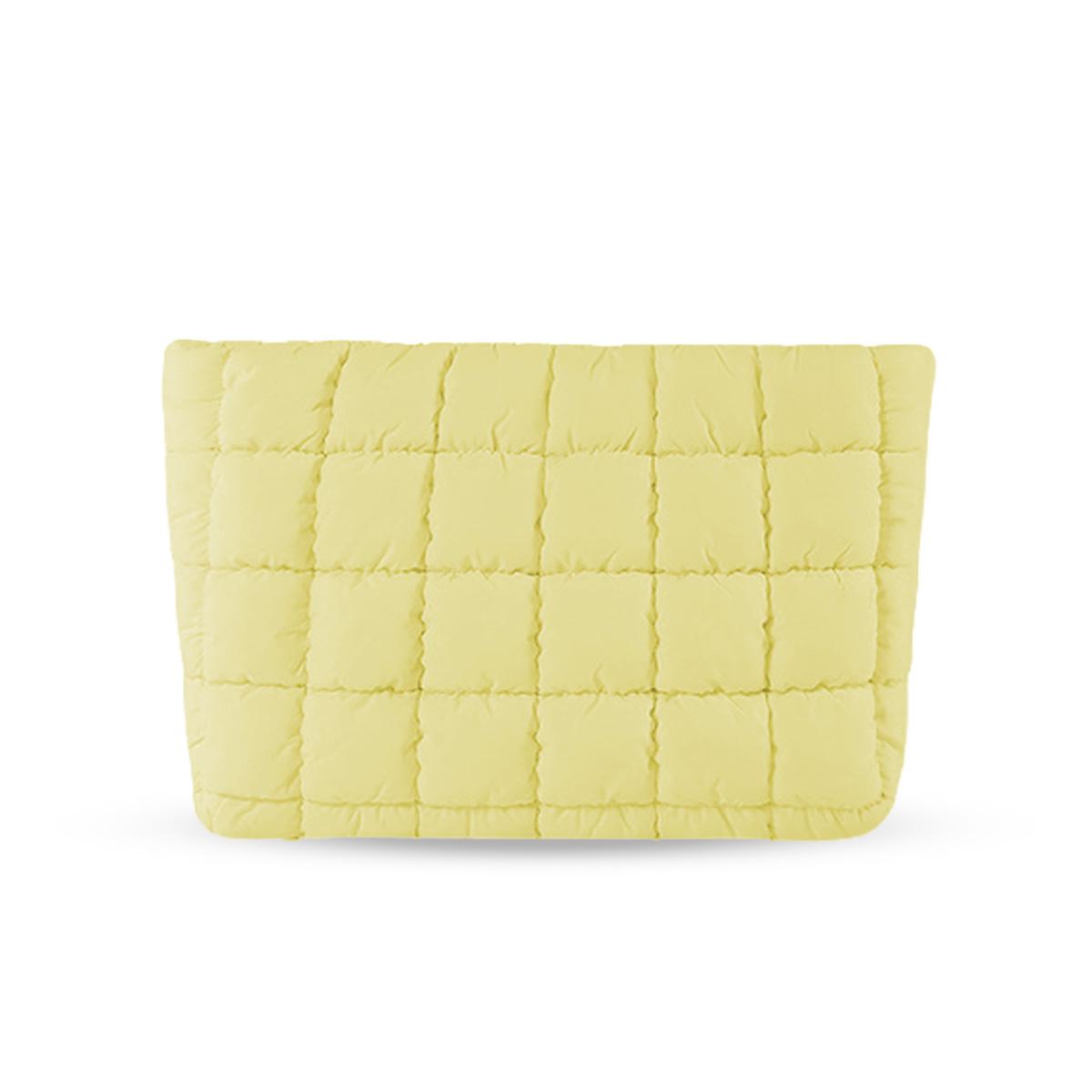 Solid color quilted design clutch bag, large capacity zipper travel storage bag, women's portable travel storage bag, back to school season, suitable for daily commuting and travel, school portable bag