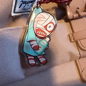 Curly Mouthwashing Keychain - Acrylic Epoxy Charm Acrylic Keychain Gift Keychain Couples