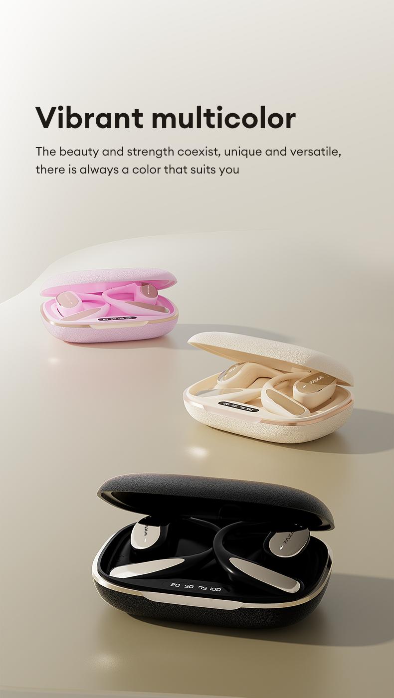 PAXA Vogbuds 5 Pro Bible Prayer OWS Smart Voice Assistant Headset, App-Based Prayer & Scripture Audio,Dynamic Stereo Sound Earbuds with ENC Call Noise Canceling Mic, Digital Battery Display