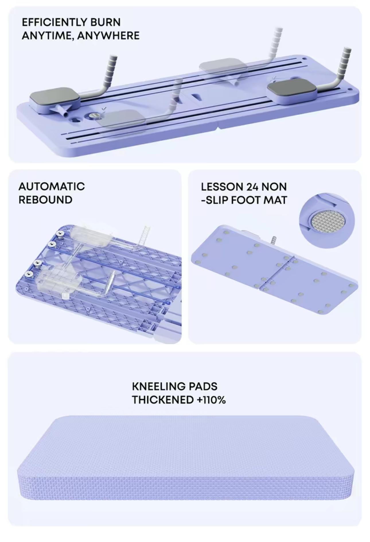 Pilates Board,Multi-functional Ab Exercise Board,FoldableHome Pilates Reformer with Knee Mat ,Timer andResistance Bands,Abs Workout Equipment forAbdominal & Core Strength Training #outdoorfun #dealsforyoudays