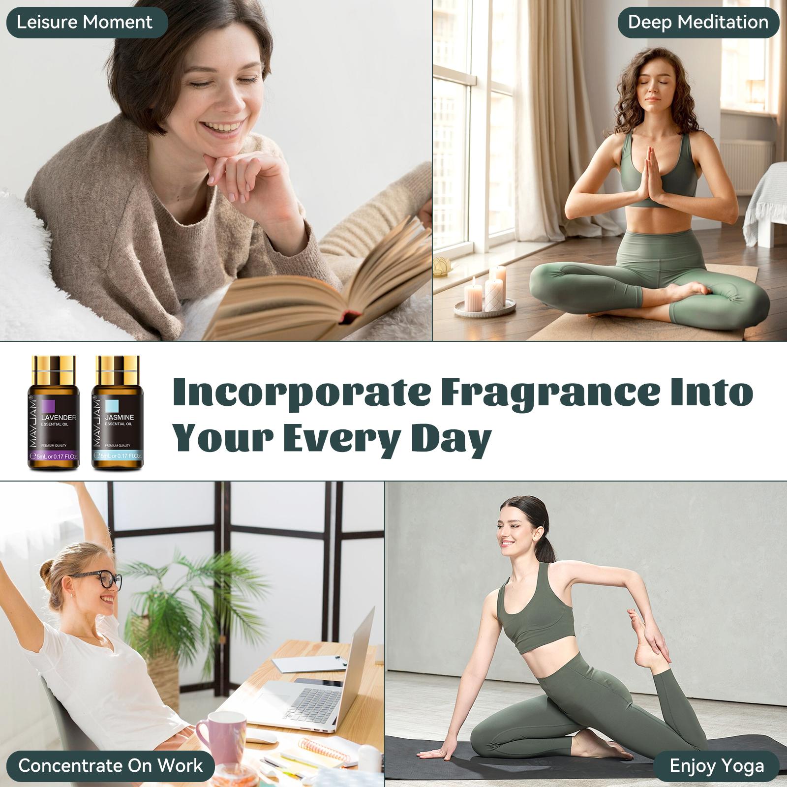 MAYJAM 35Pcs Essential Oil Gift Set for Diffuser, Aromatherapy Oils for Home Fragrance, Air Freshener, Humidifier, Perfume, Candle, Scent, Springtok