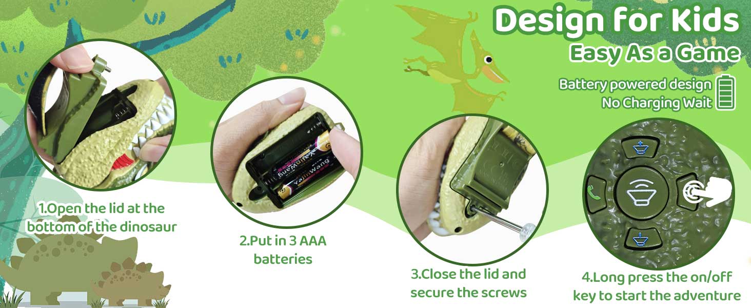 Vvinca Walkie Talkies for Kids - 2 Pack Toys for Boys Girls Age 3-12 T-Rex Adjustable Strap Long Range Clear Sound Walkie Talkie, Collectibple/Adventure Toys Outdoor Camping Birthday Gifts for Toddlers Holiday Haul#tiktokmademebuyit