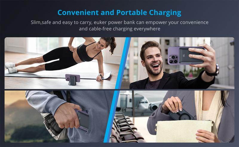 GARVEE Wireless Portable Charger: 10000mAh Magnetic Power Bank with PD 20W Fast Charging, LED Display & Foldable Stand, Compatible with iPhone 13 & 12 Series - Pro Max/Pro/Mini