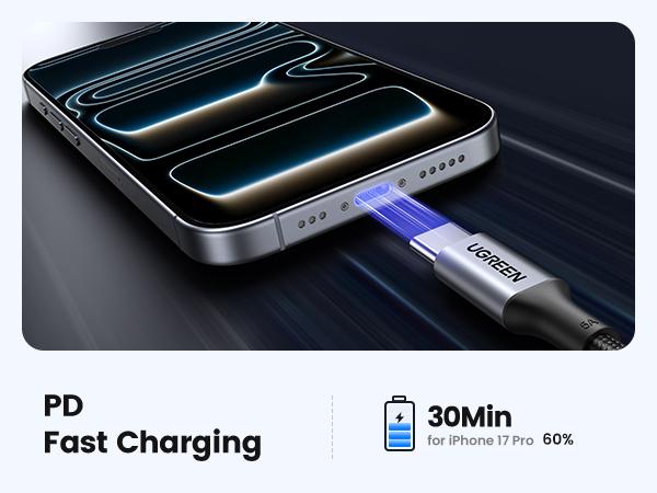 UGREEN 100W USB C Cable - Smartphone Charger for iPhone 17/17 Plus/17 Pro/17 Pro Max/16/15 Plus/15 Pro/15 Pro Max, MacBook Pro, iPad Pro, Dell XPS, Samsung Galaxy S23/S22 Ultra, Switch, Pixel, Deals for You,TikTokShopHolidayHaul