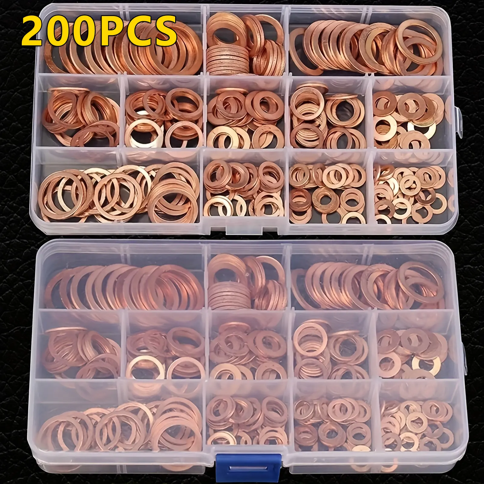 Copper Flat Washer & O-shaped Sealing Washer & Oil Seal Gasket & Flat Washer for Car Engine & Auto Parts – Leak-Proof & Durable – Engine Protection & Universal Fit – Must-Have Auto Repair Essentials