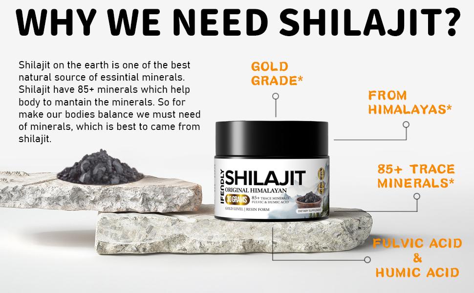 ifendly Shilajit | Pure Himalayan Shilajit Resin with 85+ Trace Minerals & Fulvic Acid | 30 Grams, 50 Servings ifendly Shilajit | Pure Himalayan Shilajit Resin with 85+ Trace Minerals & Fulvic Acid | 30 Grams, 50 Servings