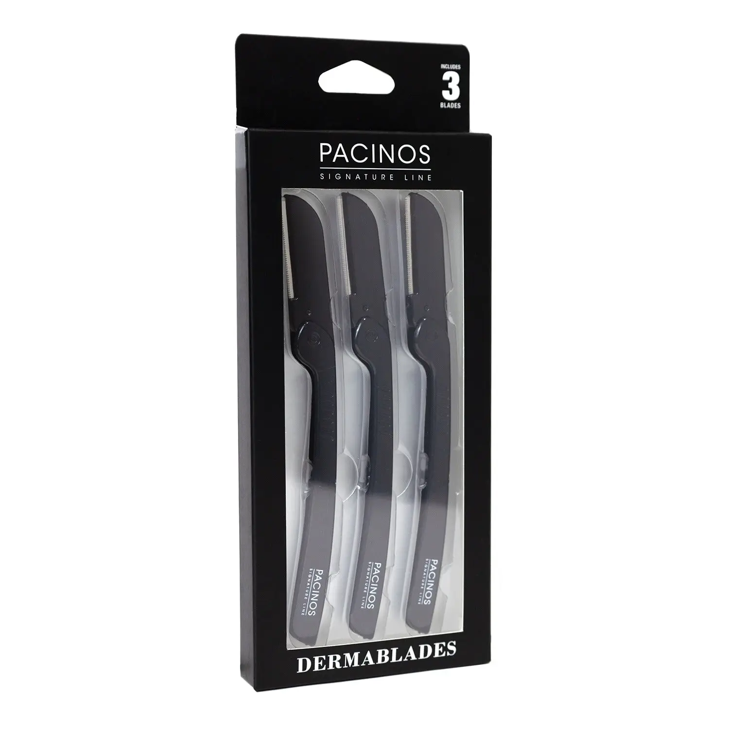 Pacinos Signature Line Stainless Steel Derma Blades - Men's Face Care Instrument, At Home Facial Self Care Tool for Gentle Skin Exfoliation & Comfort, Beauty Tools, Dead Skin Remover, Face Exfoliator Tool