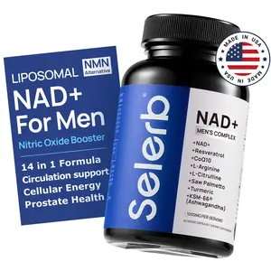 Selerb NAD+ Supplement for Men – With  Liposomal-NAD+,CoQ10, L-Carnitine, L-Arginine, Maca & Ashwagandha – Energy, Circulation & Prostate Support – 60 Capsules TikTokShopBlackFriday