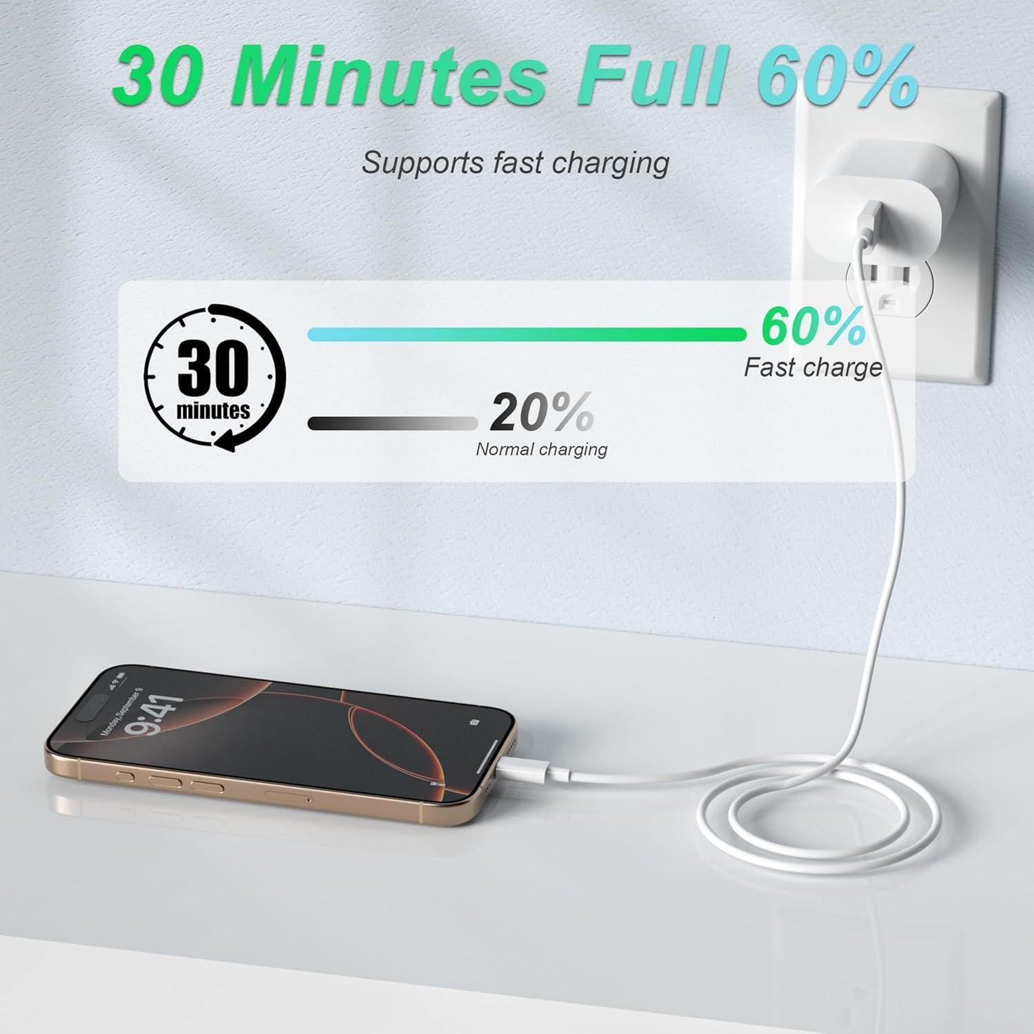 Fast Charging USB-A to USB-C Cable 2-Pack 6.5 Feet Compatible with iPhone 15/16/17 Chargers Works with CarPlay Supports Apple iPhone 17 Pro Max/16 Plus iPad Pro 12.9/11/Air 5th Gen/4th Gen Mini Long Type-C Charging Cable Fast Charging USB-A to USB-C Cable 2-Pack 6.5 Feet Compatible with iPhone 15/16/17 Chargers Works with CarPlay Supports Apple iPhone 17 Pro Max/16 Plus iPad Pro 12.9/11/Air 5th Gen/4th Gen Mini Long Type-C Charging Cable