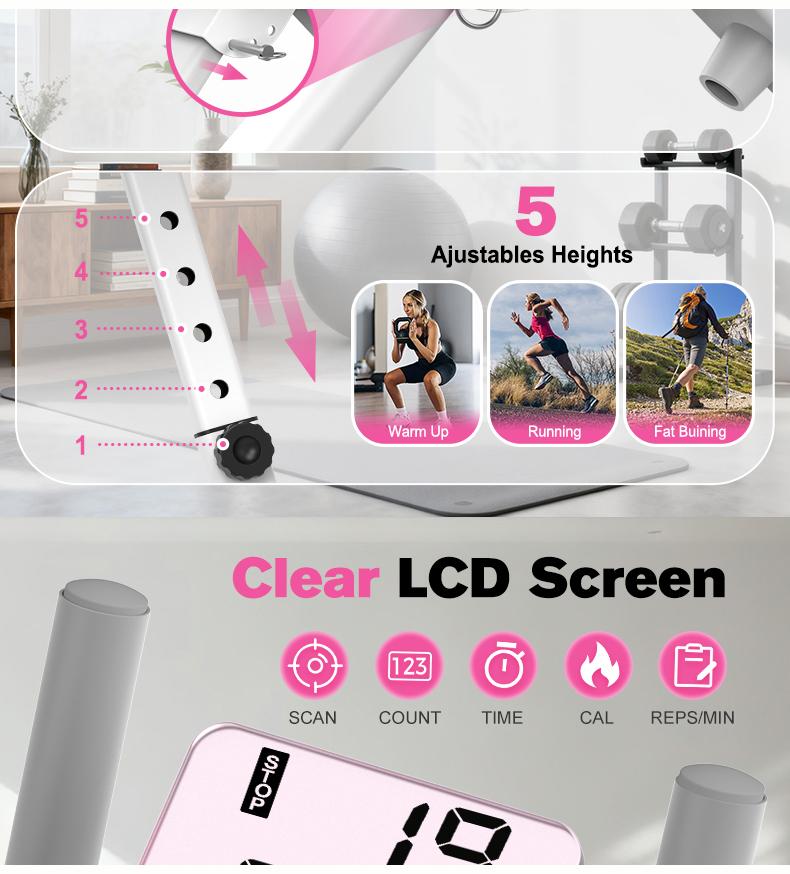 RELIFE SPORTS Foldable Adjustable Ab Trainer with LCD Monitor for Women - 440LBS Capacity, 5-Level Height & 2-Level Incline, Home Gym Equipment, Ideal Gift for Fitness Beginners RELIFE SPORTS Foldable Adjustable Ab Trainer with LCD Monitor for Women - 440LBS Capacity, 5-Level Height & 2-Level Incline, Home Gym Equipment, Ideal Gift for Fitness Beginners