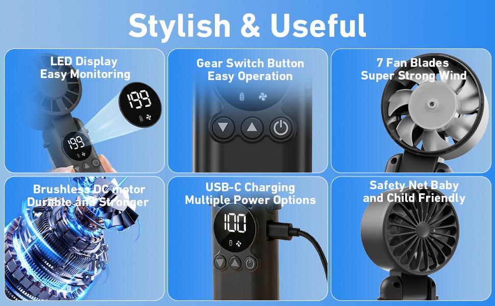 Portable Handheld Fan, 5000mAh Rechargeable Mini Personal USB Fan with LED Display & Foldable Design, 199-Speed Powerful Battery Operated Travel Fan for Women, Outdoor, Office Black Protection Protection Protection Portable Handheld Fan, 5000mAh Rechargeable Mini Personal USB Fan with LED Display & Foldable Design, 199-Speed Powerful Battery Operated Travel Fan for Women, Outdoor, Office Black Protection Protection Protection