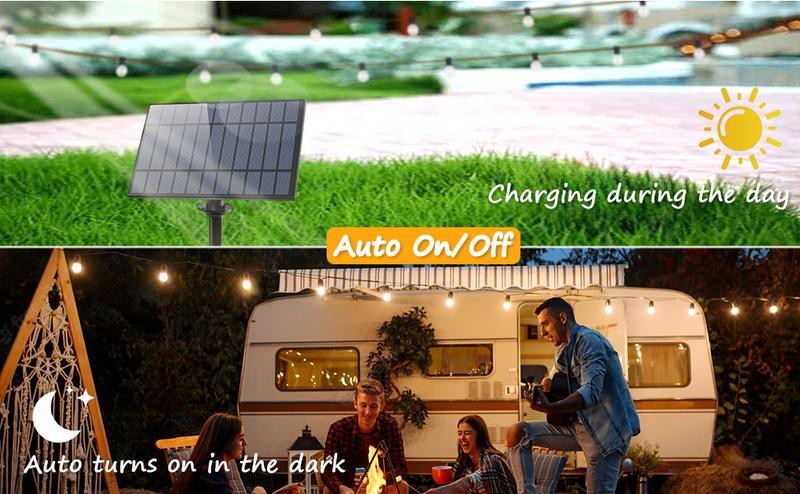 100Ft Solar String Lights Outdoor, Waterproof String Lights with Remote, LED Solar Lights String with Shatterproof Bulbs, Dimmable Solar Patio String Lights for Cafe Bistro Party