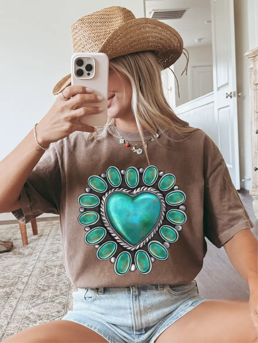 Turquoise Temptation ~ Unisex Short Sleeve CC Garment Dyed T-Shirt Printed in the USA
