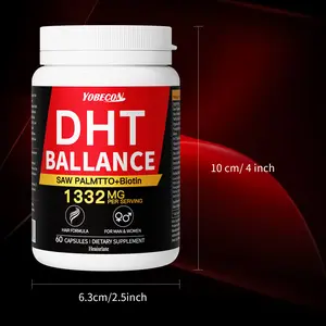 Heaisrlate [DHT Ballance Supplement] Thicker, Stronger Hair Support For Men And Women 18-In-1 Advanced Ingredients Formula With Saw Palmetto, Pumpkin Seed And Biotin. 60 Capsules, 30 Days Supply