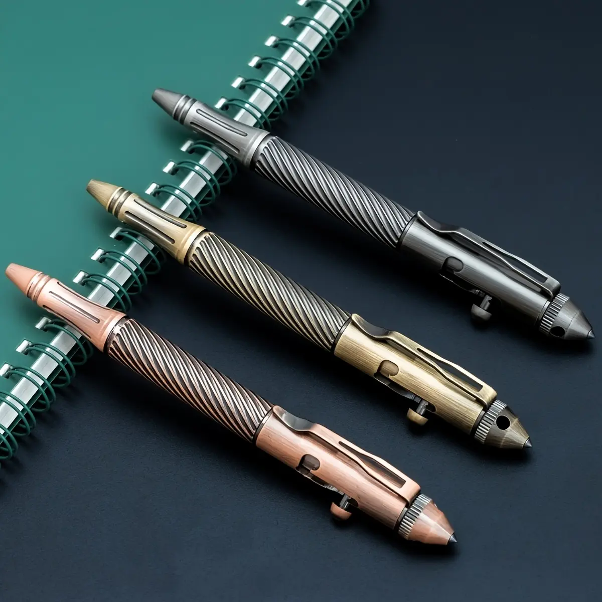 1 pc brass pen body, gel pen, tungsten steel tip, heavy metal aesthetic, retro design; suitable for business and office use; retractable rotating mechanism; for students and organizations; ideal as a holiday gift—Valentine’s Day, back-to-school season, op