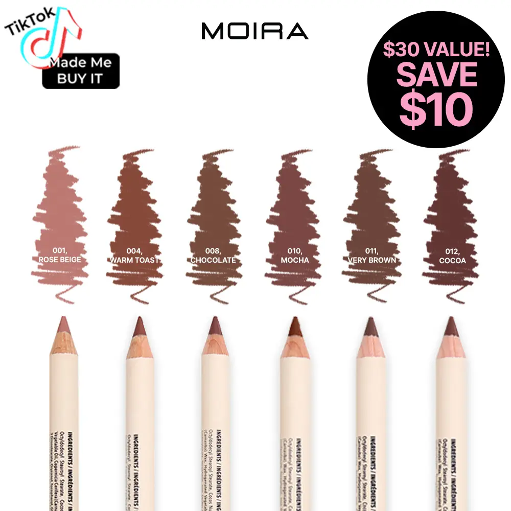 MOIRA | Must-Have Lip Liner Bundle | Creamy Lip Liner Collection for Precise Long-Lasting Definition