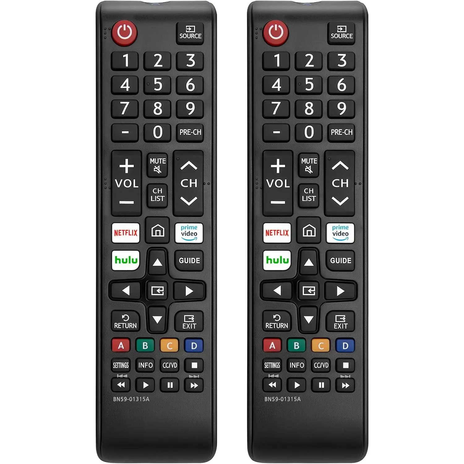 [Pack of 2] New Universal Remote for All Samsung TV Remote, Replacement Compatible for All Samsung Smart TV, LED, LCD, HDTV, 3D, Series TV
