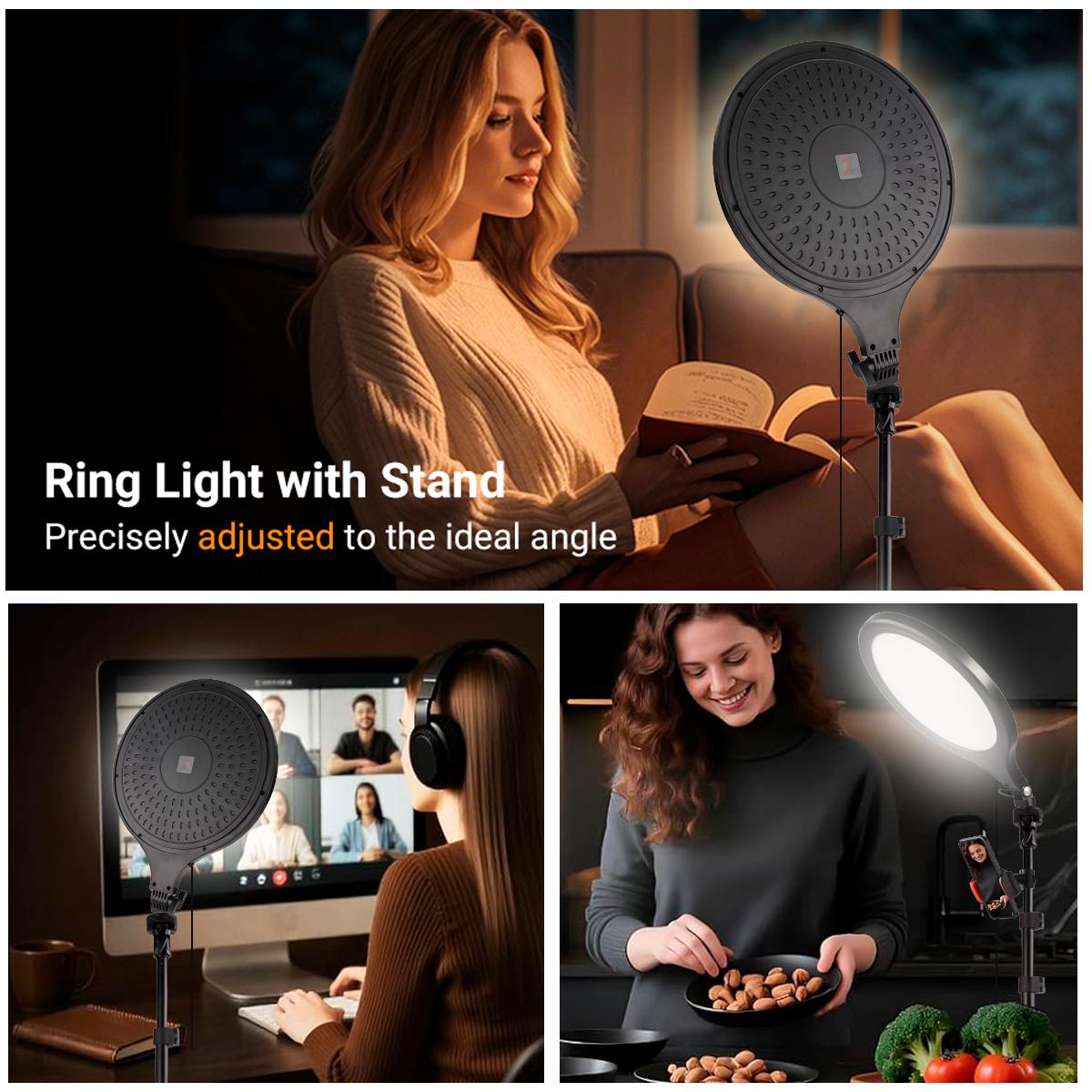 10" Dimmable Ring Light with 63" Telescopic Tripod & Phone Holder– Soft LED Fill Light for Content Creation, Mlogging, Vlogger, TikTok, Makeup Artists, Instagram Reels, Live Streaming & Video Conferencing, Compact USB-Powered Design for Travel#SpringBreak