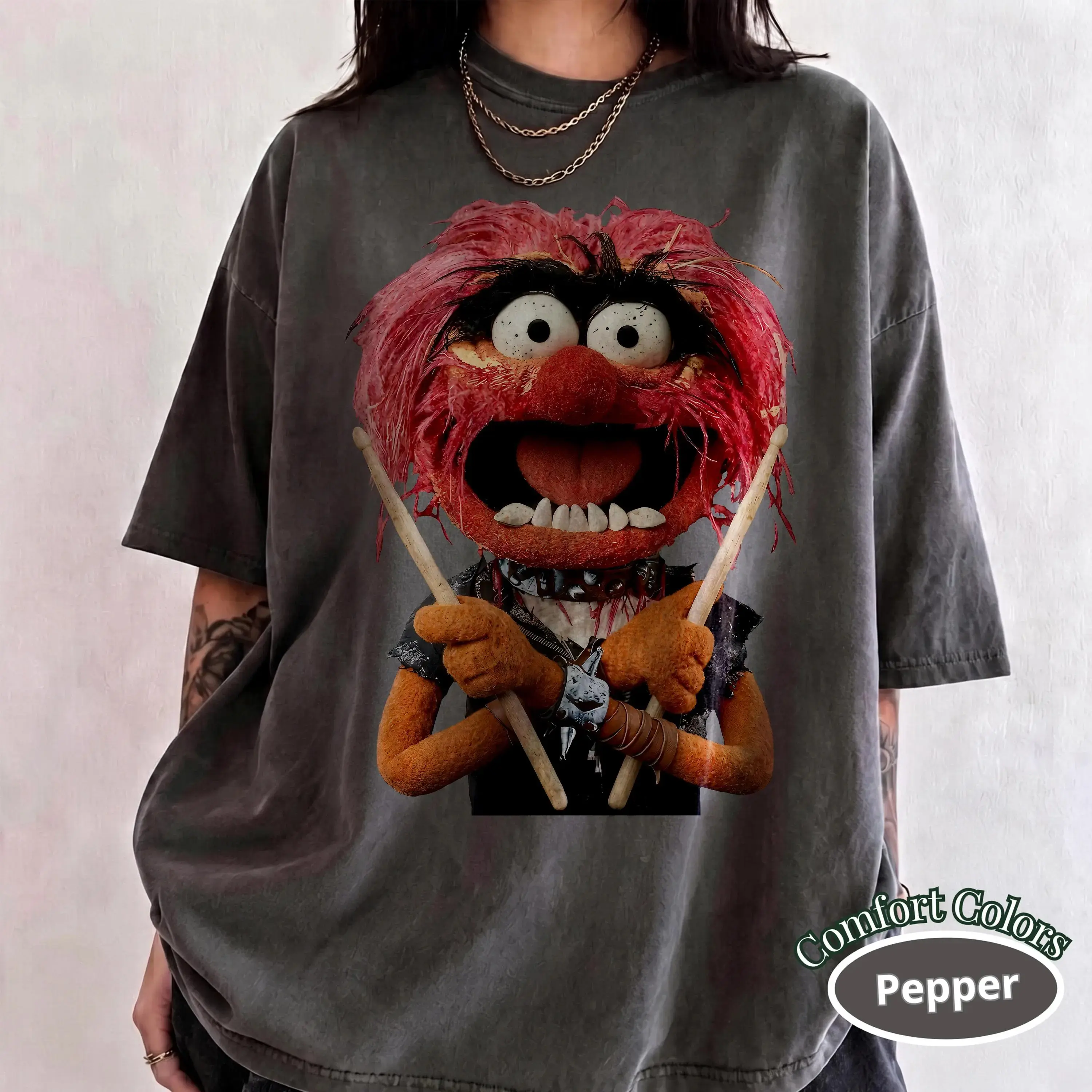 Dr. Teeth and the Electric Mayhem 1976 Tour Shirt, 2-Sided Animal Drummer Muppets Tee, Vintage Family Trip Shirt, Retro Band Tee