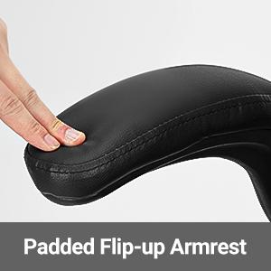 HomeSquad Gaming Chair - Ergonomic Swivel Racing Office Executive Task Chair with Adjustable PU Leather and Flip-up Armrest for Adults, Kids, Men, Women, Gamers