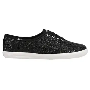 Keds Womens Champion Glitter Celebrations Lace Up Sneakers Shoes Casual - Black
