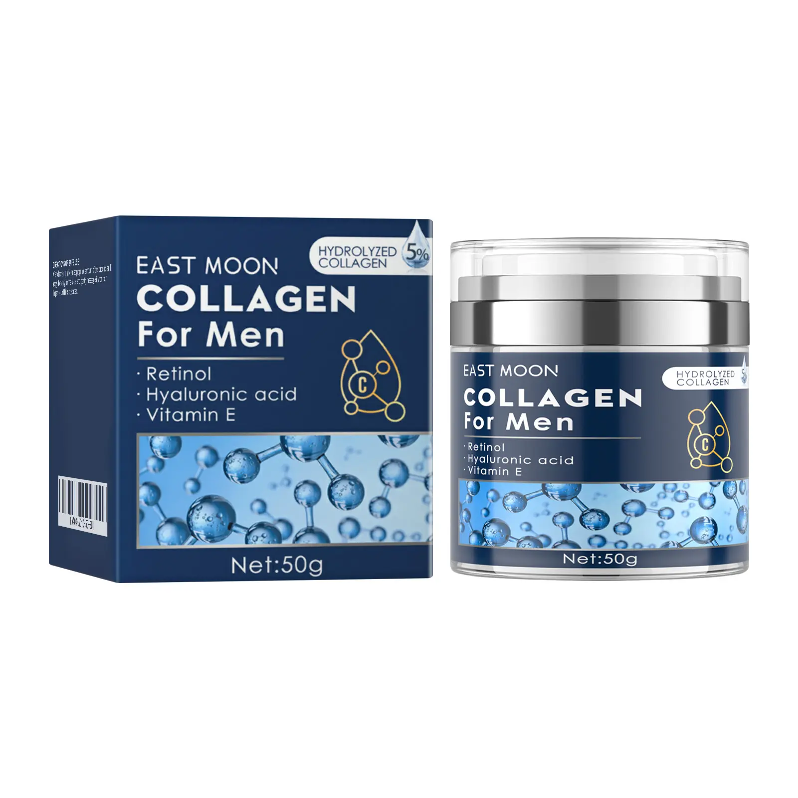East Moon Men's Face Cream Lighten Fine Lines Firming Skin Facial Care Moisturizing Lift Cream Hyaluronic Moisture Moisturize Repair Repair Restore Retinol Smoother Moisturizer Hydrating collagen anti-aging wrinkle creme hydrate men