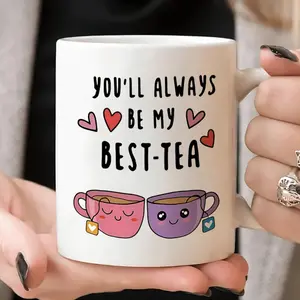 Best Friend Bestie Coffee Mug 11oz Friendship Gift for Women and Long Distance Friends Unique Birthday and Funny Gift Idea
