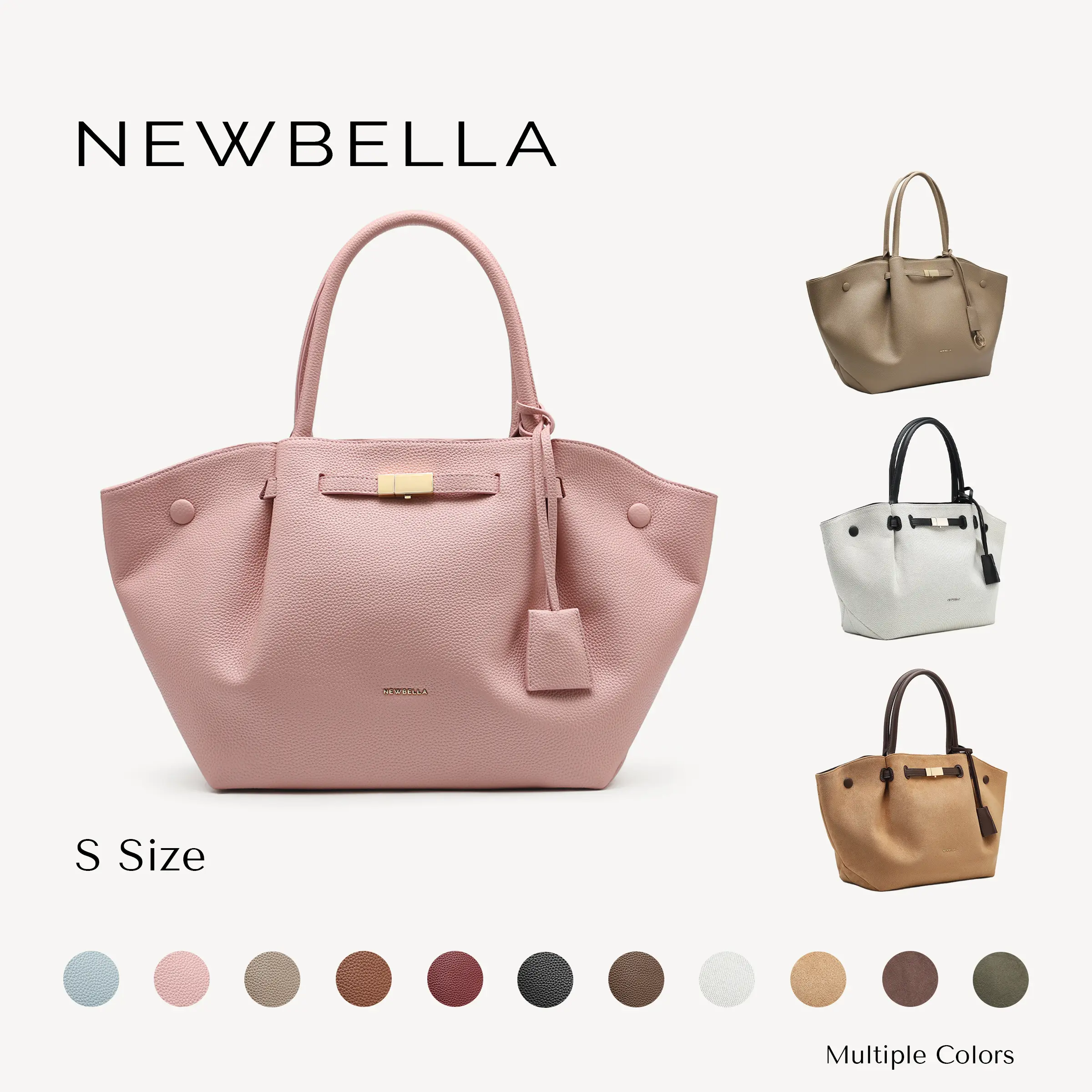 NEWBELLA Marella S Compact Collapsible PU Leather Tote Bag with Magnetic Closure, Fits 11-Inch Tablet for Errands & Daily Carry #sohoch