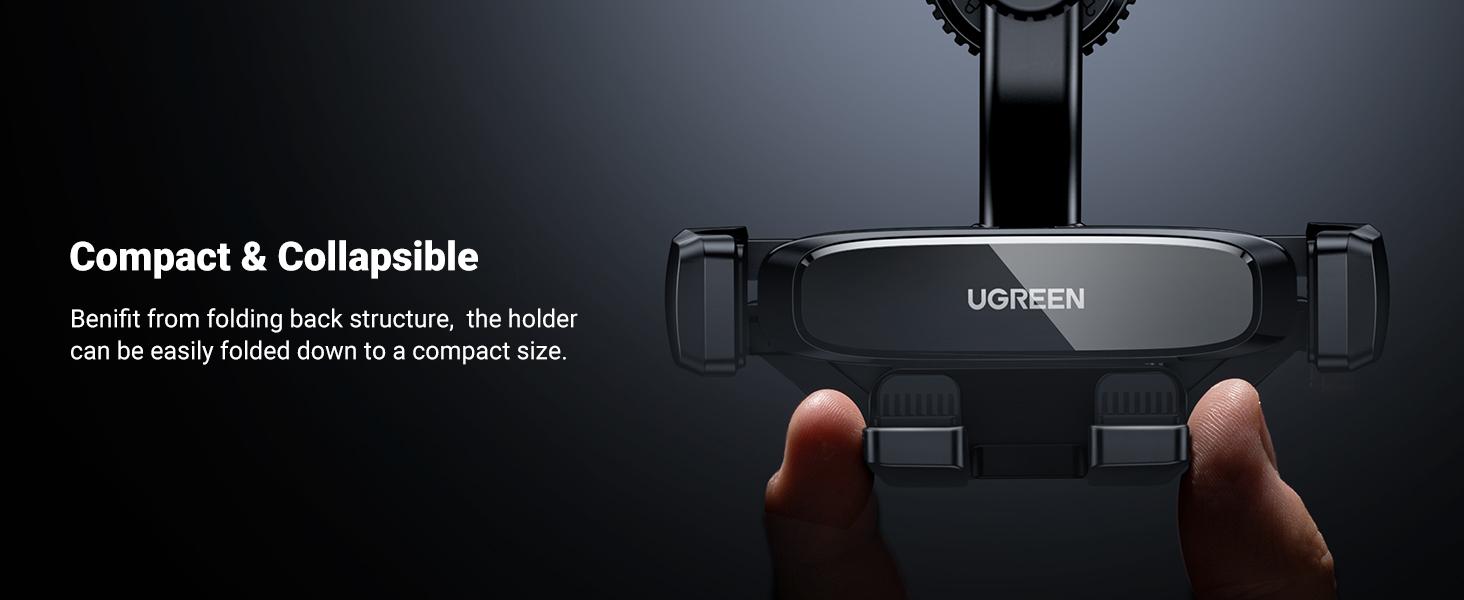 UGREEN Car Phone Holder 360 Degree Rotated Gravity Air Vent Phone Mount, Compatible with iPhone 17 16, Samsung, 360 rotation Cellphone Grip Stand-Deals for You,September Restock，TikTokShopBlackFriday ,TikTokShopHolidayHaul